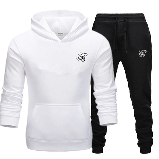 Sik Silk Men Brand New Sets Fashion Autumn Spring Sporting Suit Sweatshirt Sweatpants Mens Clothing 2 Pieces Sets Slim Tracksuit
